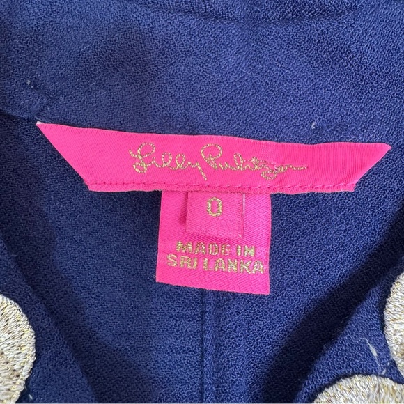 Lilly Pulitzer Jane Navy Shift Mini Dress Size 0 - Picture 8 of 12